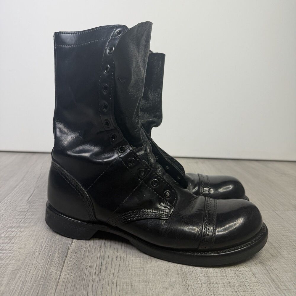 Vintage Corcoran 1500 Black Lace Up Jump Boots Mens 10 D No Laces EUC Leather E - Picture 5 of 11
